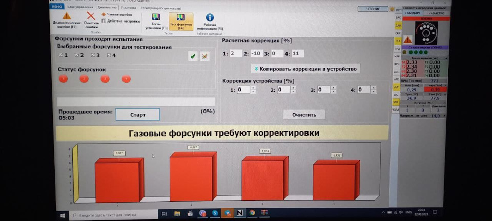 Під час розгону штовхається. Помилка E028, E029. Форсунки вимагають коригування. ГБО. 1
