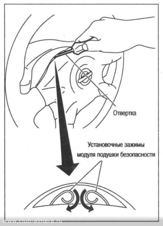 Допоможіть розібратися зі зняттям подушки безпеки Nissan Almera N16 1