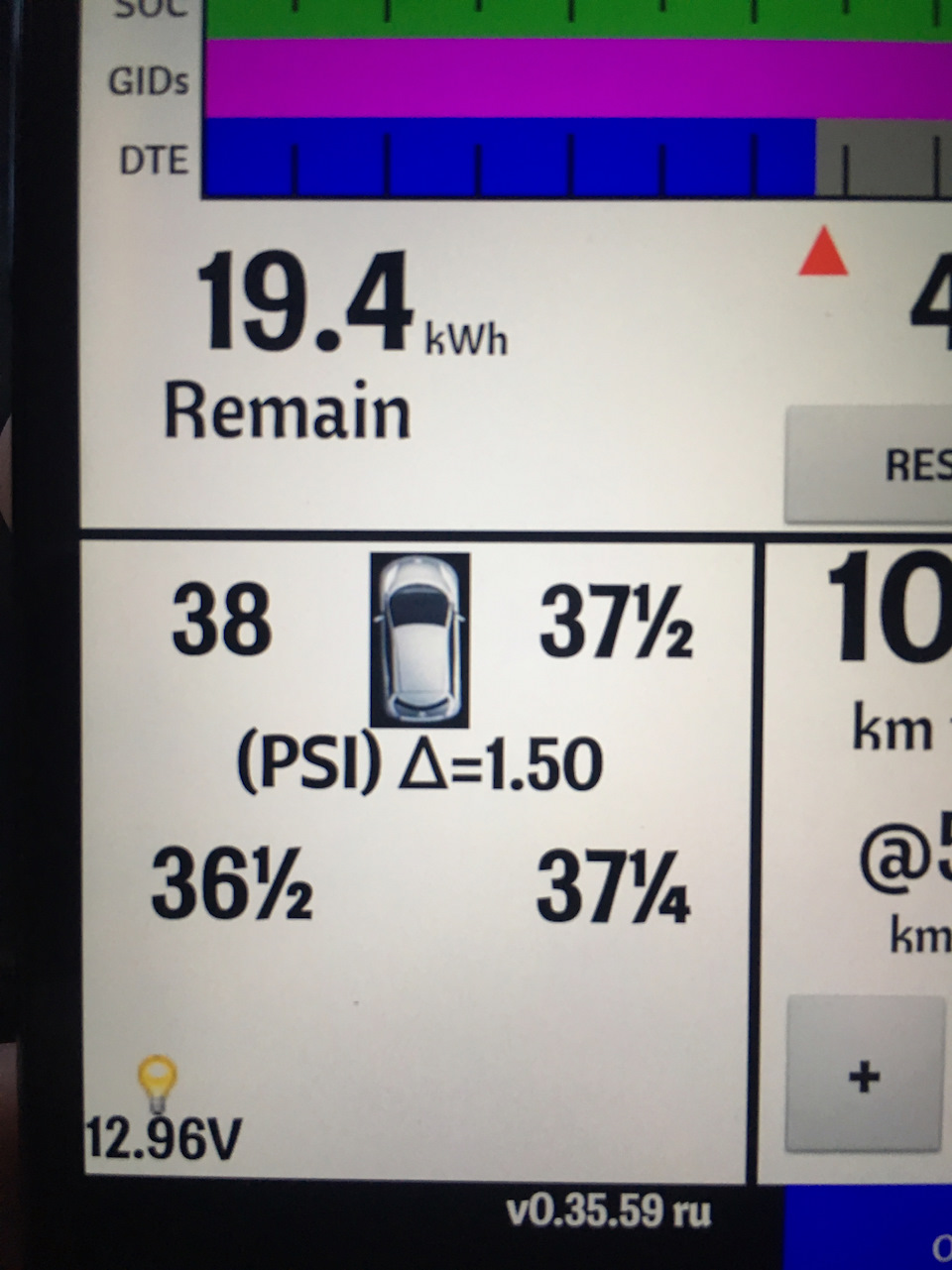 Калібрування датчика шин Nissan Leaf 3