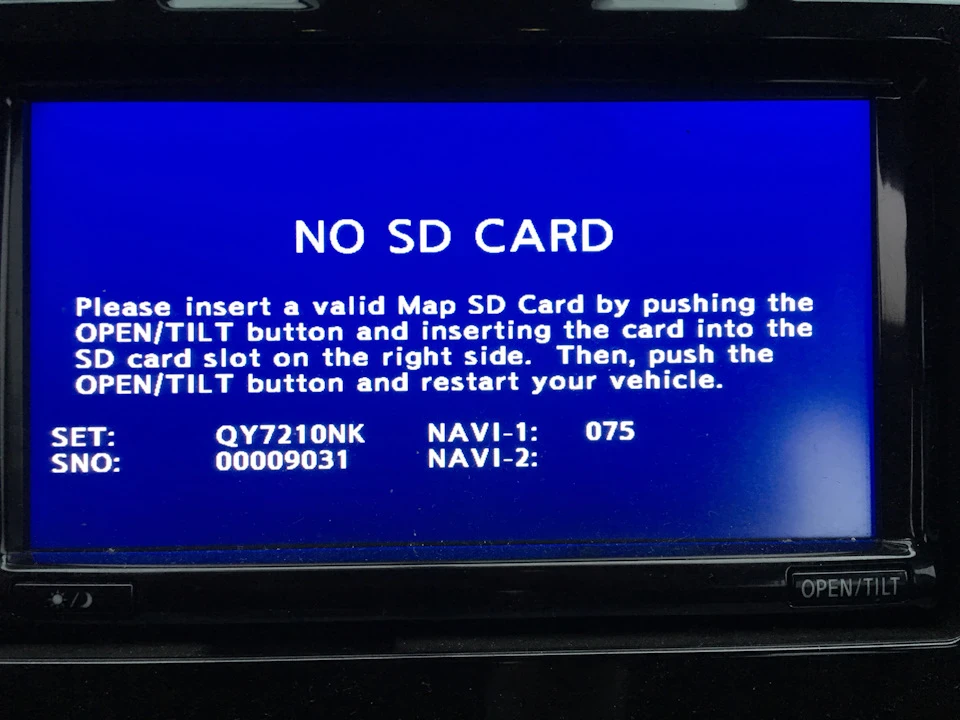 Втрата втрат NO SD CARD