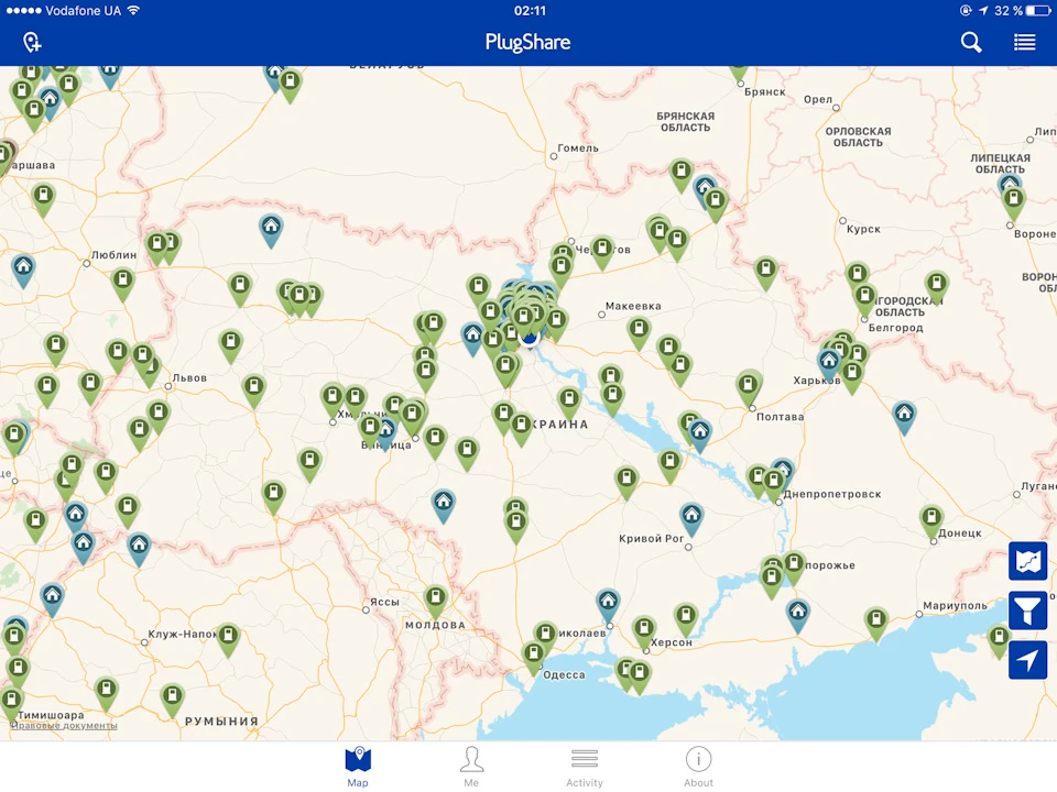 Де шукати електрозаправку?
