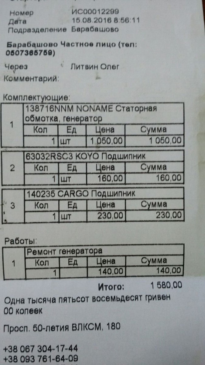 І знову проблеми з генератором 4
