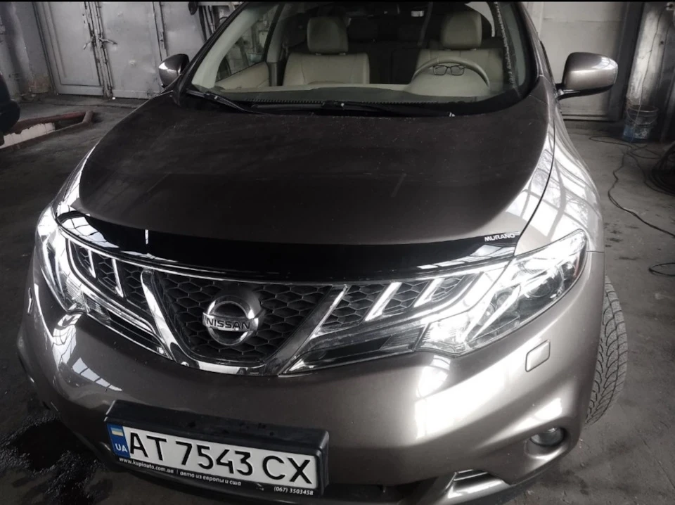 Встановлення оригінальної мухобойки та вітровиків на Nissan Murano 2.5 dci Z51 EGR