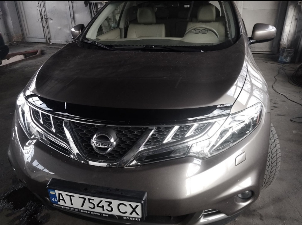 Встановлення оригінальної мухобойки та вітровиків на Nissan Murano 2.5 dci Z51 EGR 1