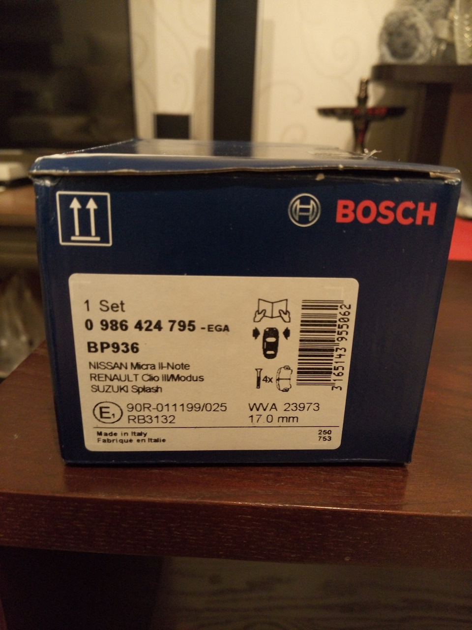 Передні гальмівні колодки Bosch 1