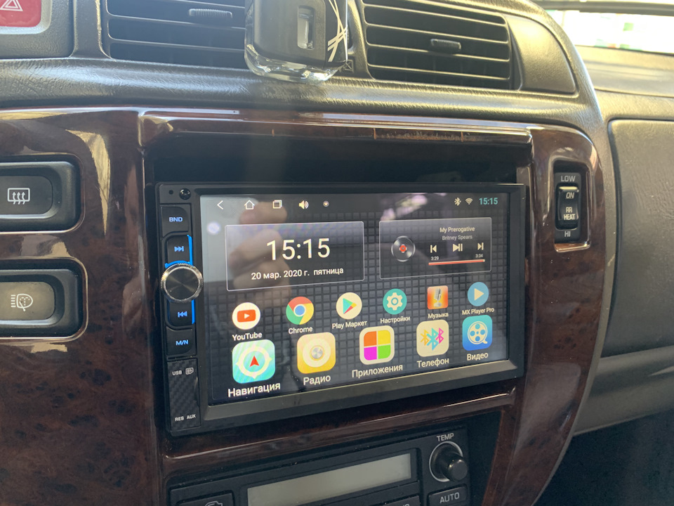 Установка 2din магнетити Phantoom DVA-7714 в NISSAN PATROL Y61 } 3