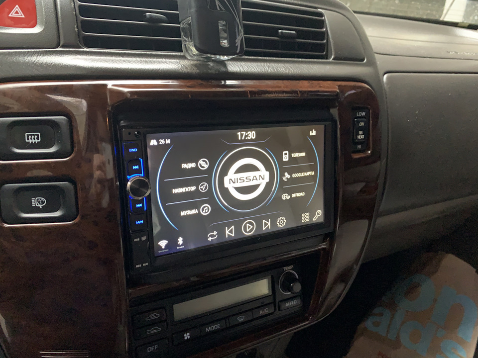 Установка 2din магнетити Phantoom DVA-7714 в NISSAN PATROL Y61 } 4
