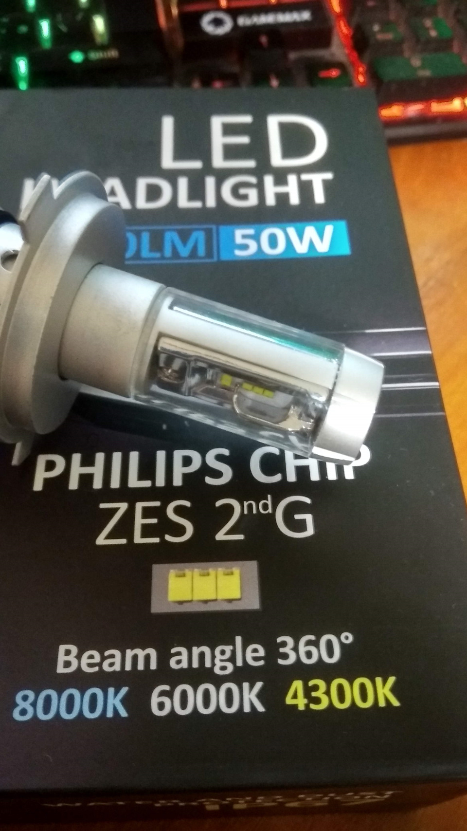 Лампи LED SOLAR H4 6000K 6000Lm Philips ZES 12/24V 8804 2