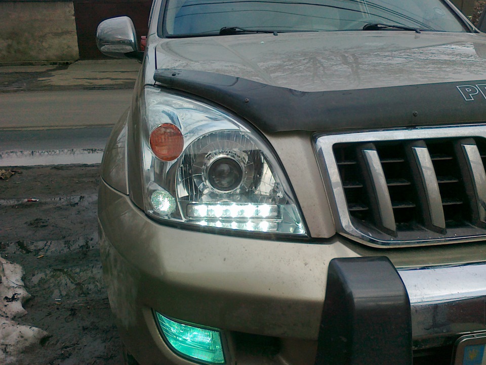 Тоyota Prado встановив лінзи та DRL у фару :) 2