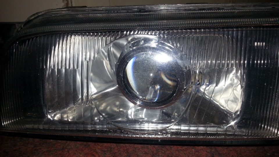 Бі лінзи InfoLight G5, установка ч. 2 Nissan Sunny N14 4