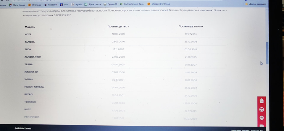 Відгукова кампанія з подушок безпеки 2