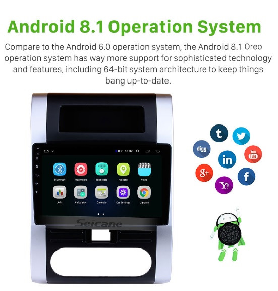 Магнітол Seicane 10,1 Android 8,1 2Din 1