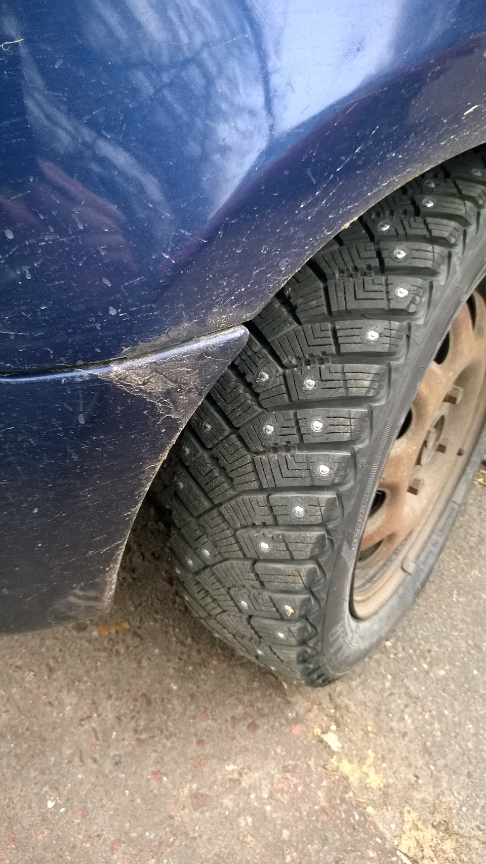Перевзувся, та все ніяк не напишу))) Мої перші враження про GoodYear UltraGrip Ice Arctic D-Stud 155/65 R14 пр. Польща 2015р.в. 2