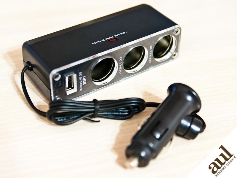 Розгалужувач 12V + USB порт 1