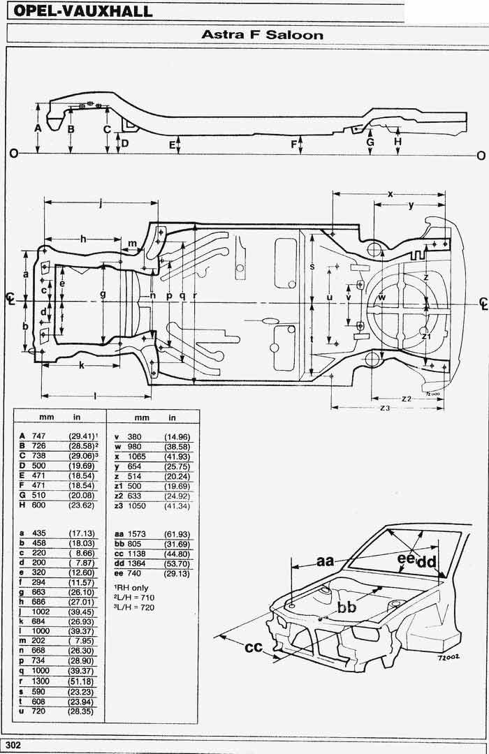 Потрібні розміри кузова AstraF(Model 56) седан 2