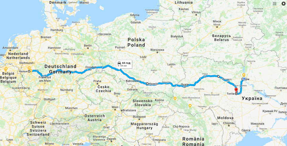 Поїздка за маршрутом Київ - Кельн (4500 кілометрів) 1