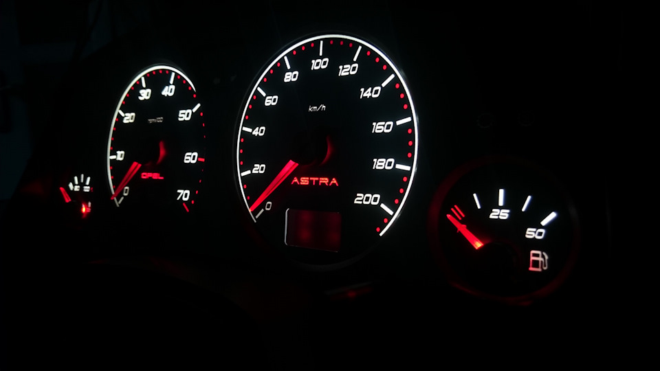 Тюнінг шкал приладової панелі OPEL ASTRA G 5