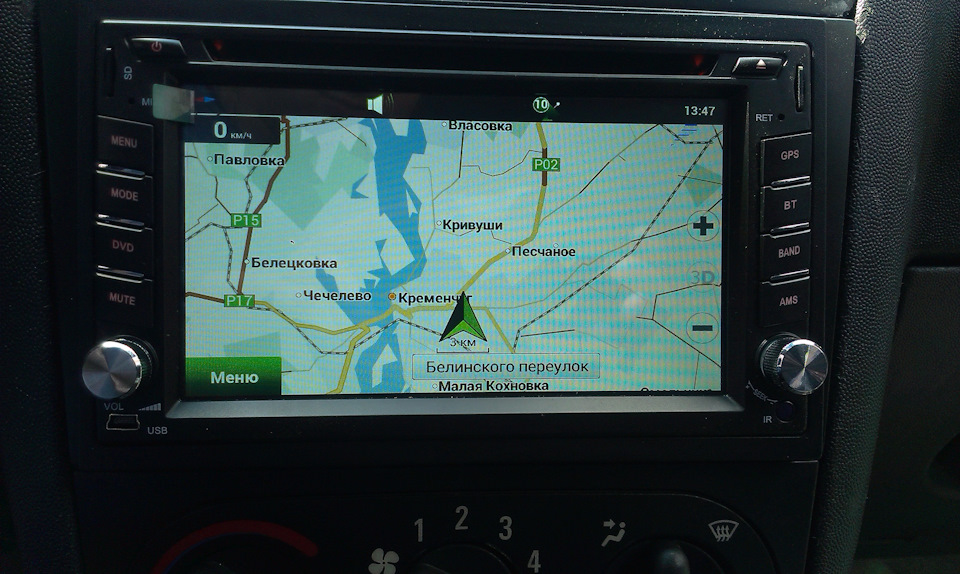 Установка 2 din магнітоли з GPS та камерою заднього виду 4