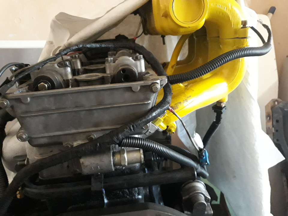 ЗМЗ-409 в Opel Frontera B (part 5) Перехідна плита 5