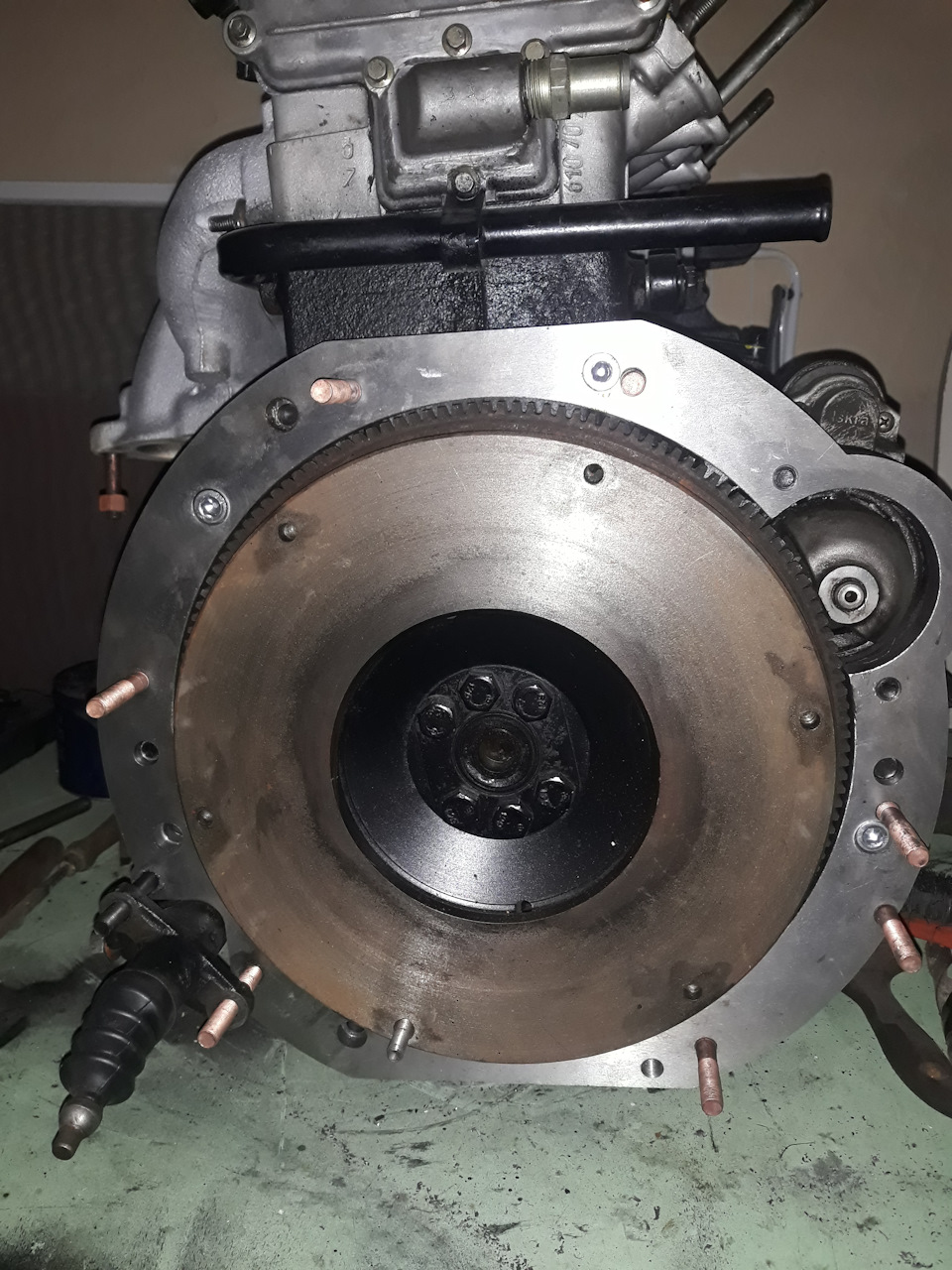 ЗМЗ-409 в Opel Frontera B (part 5) Перехідна плита 4