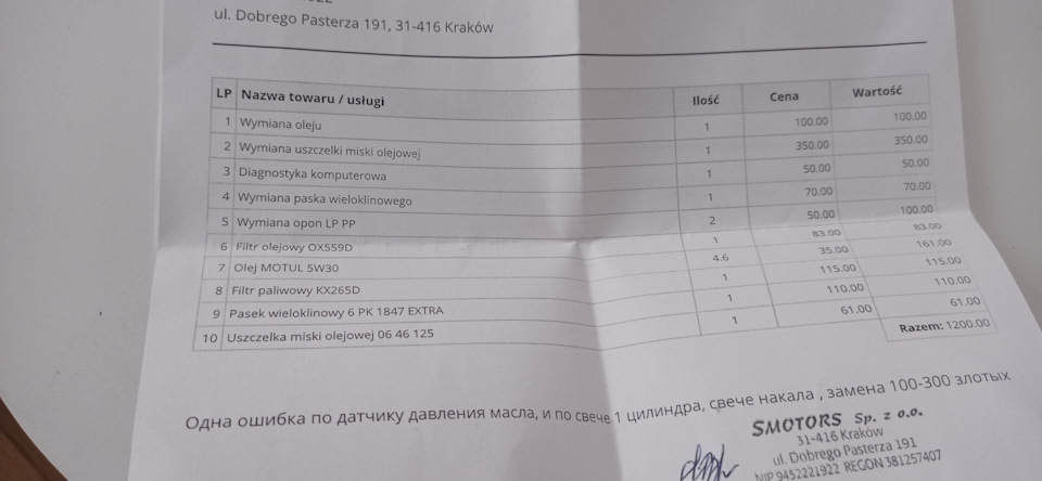 Заміна мастила, прокладки мастило приймача, клиноподібного ременя 1
