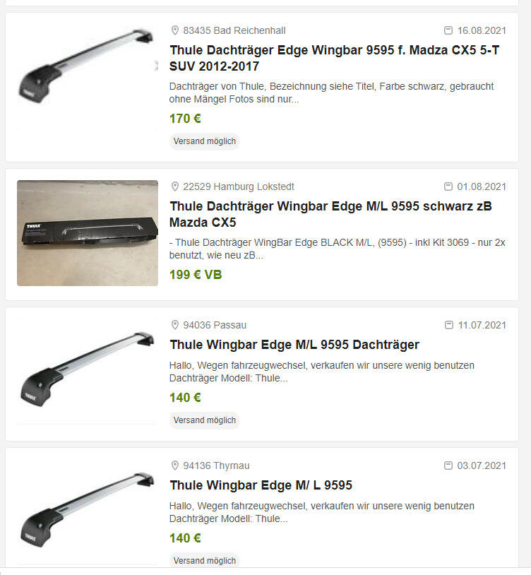 Поперечені Thule Wingbar edge 9595 4