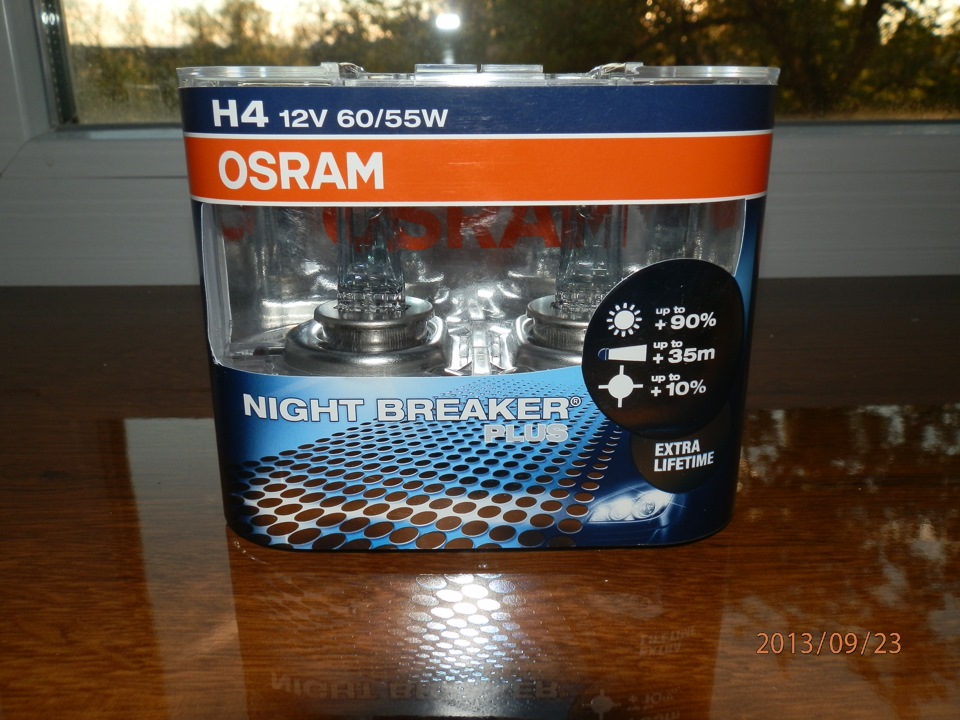 Нові лампи Osram Night breaker plus 1