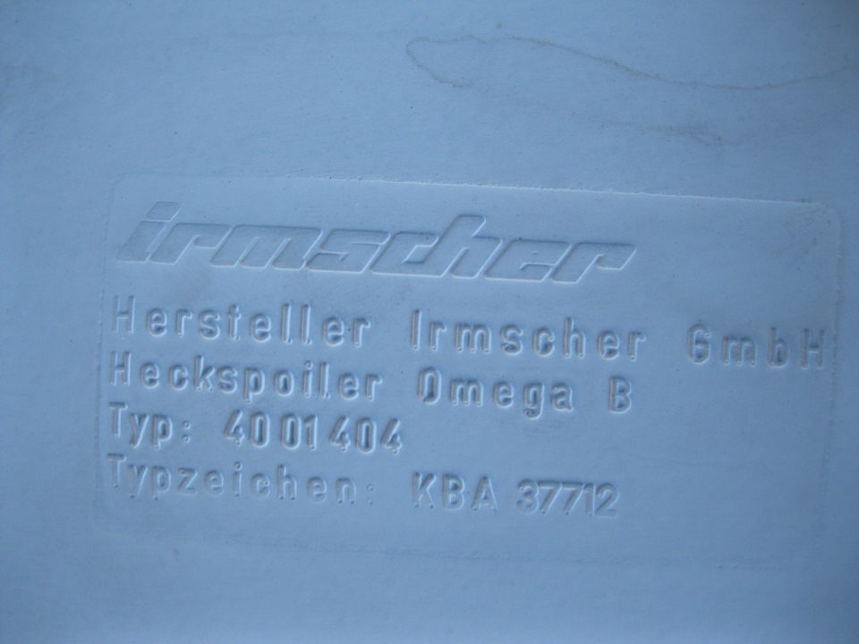 Задній спойлер IRMSCHER OPEL OMEGA CARAVAN 1