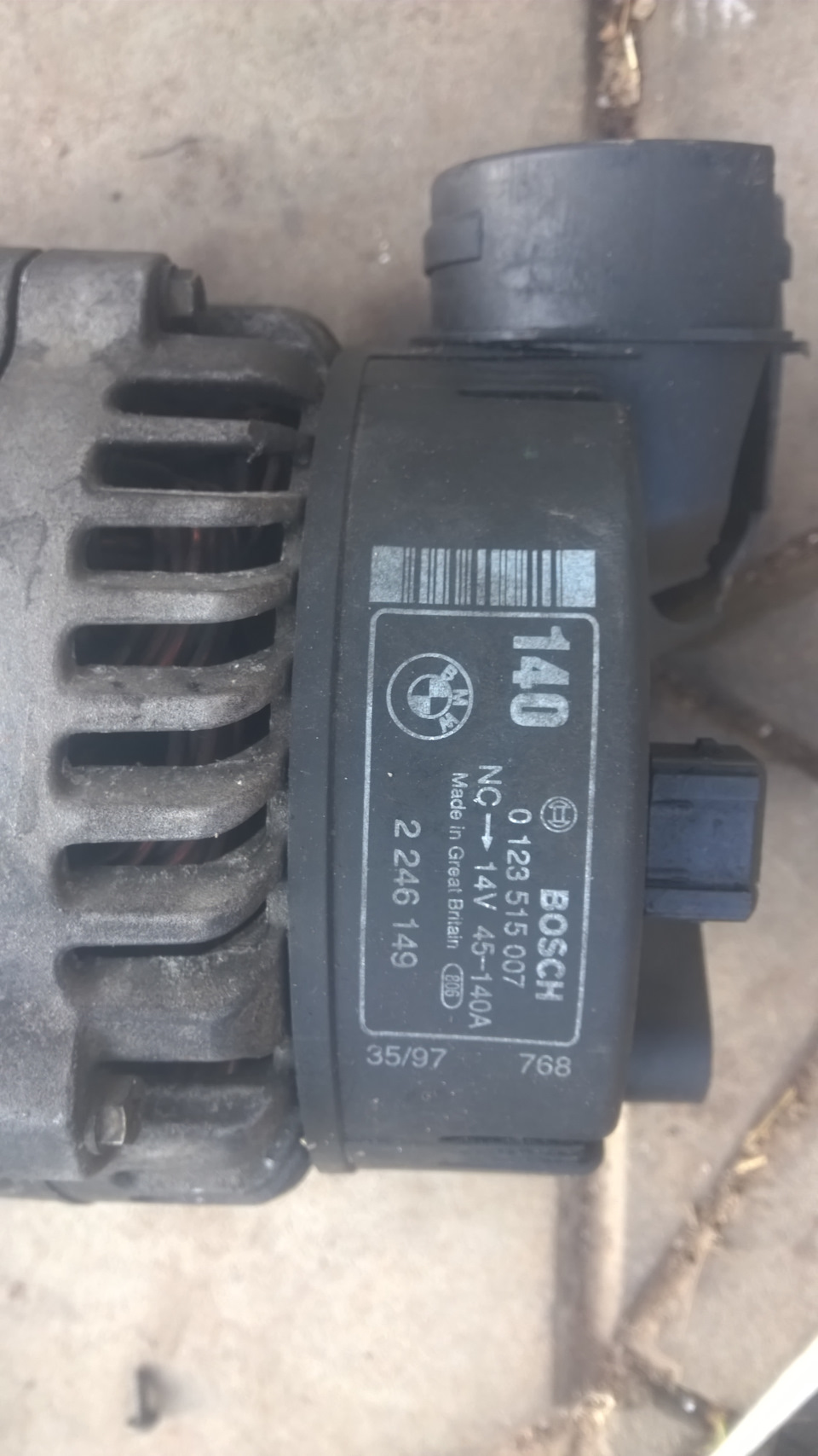 Заміна генератора valio 105A на BOSCH 140A omega b 2