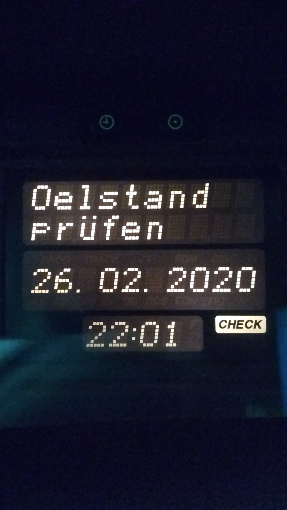 Помилка рівень масла (Oelstand prufen) 1