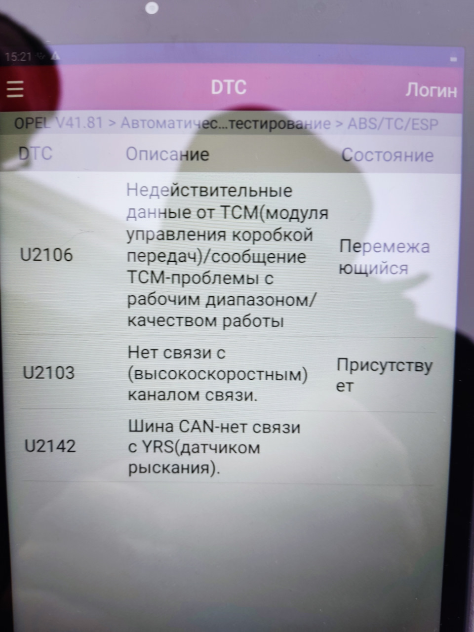 Помилки по АКПП 2