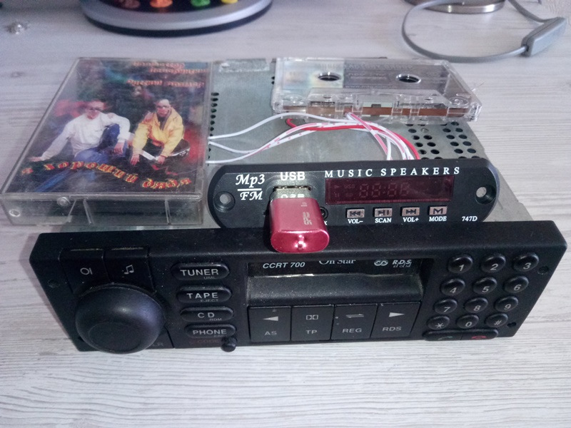 CCRT 700 Модуль MP3( USB+AUX). Касетна плата керування 3.3/Н мінус. 1