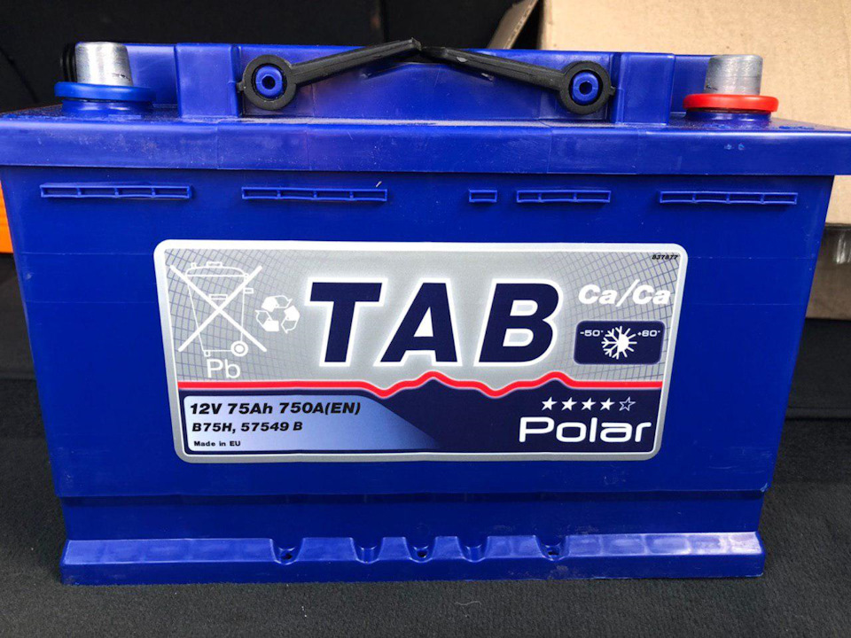 Новий акумулятор Tab Polar Blue 75Ah 750A 1
