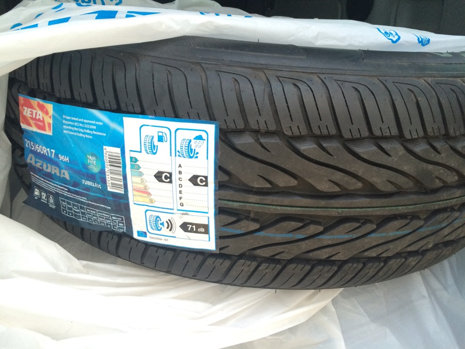 Нові балони Zeta Azura 215/60 R17 2