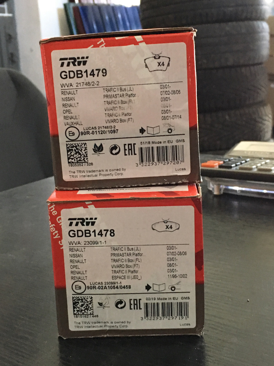 Колодки trw 5