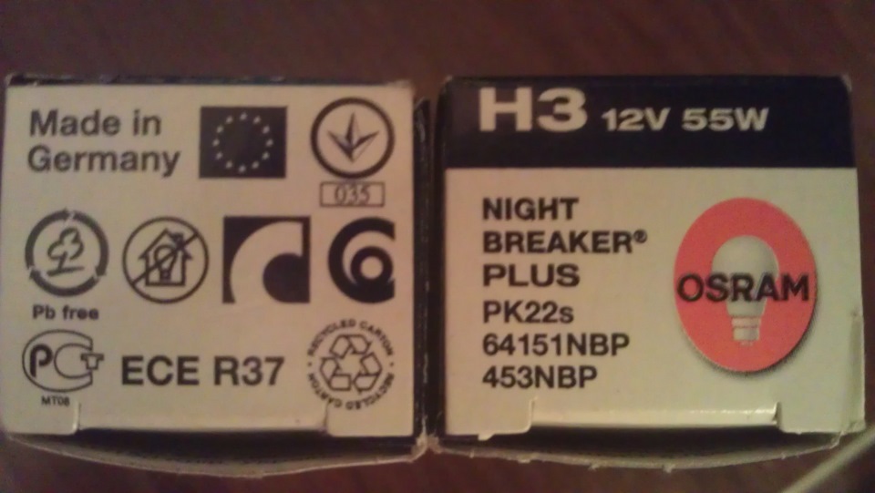 Встановлення в ПТФ ламп OSRAM Night Breaker Plus 3