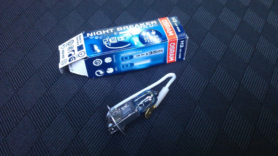 Встановлення в ПТФ ламп OSRAM Night Breaker Plus 4