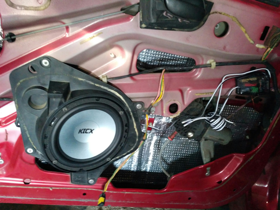 Заміна передніх динаміків kicx pd 6.2 + вібро-шумоізоляція передніх дверей 5