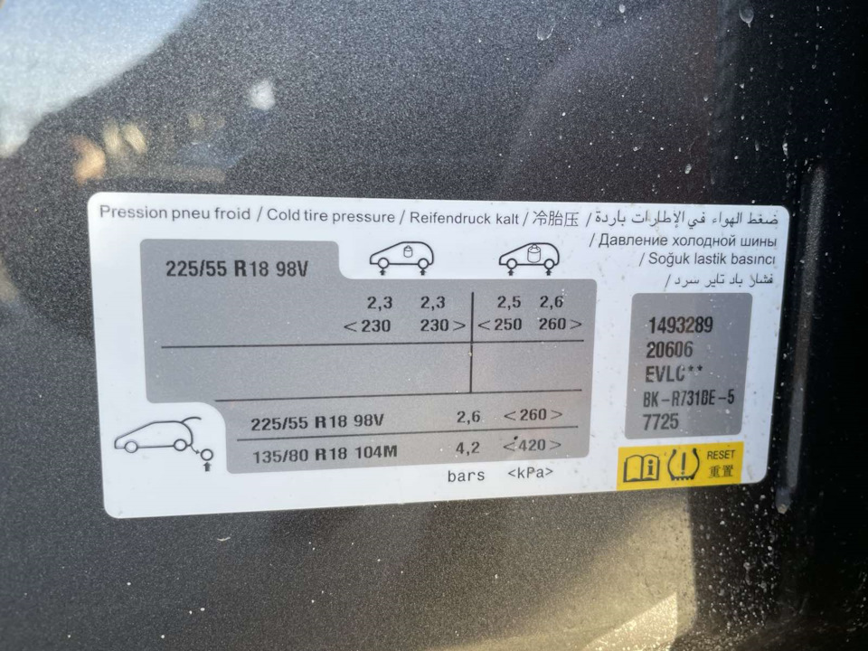 Які допустимі розміри шин та дисків на 3008? 3
