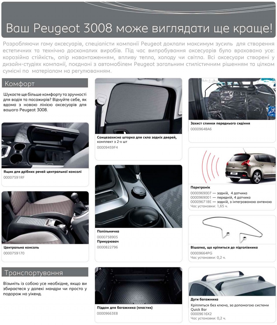 Оригінальні аксесуари Peugeot 3008 3