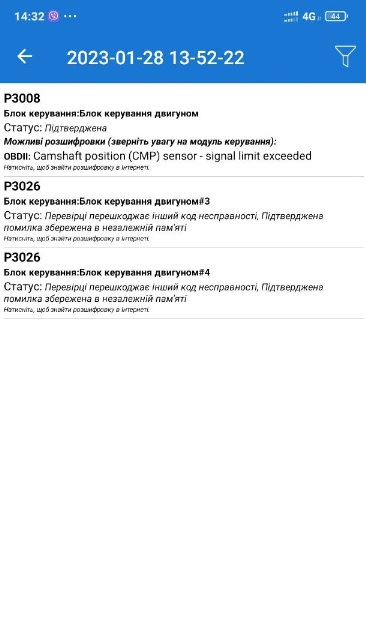 Помилка P3008 на піжі 1