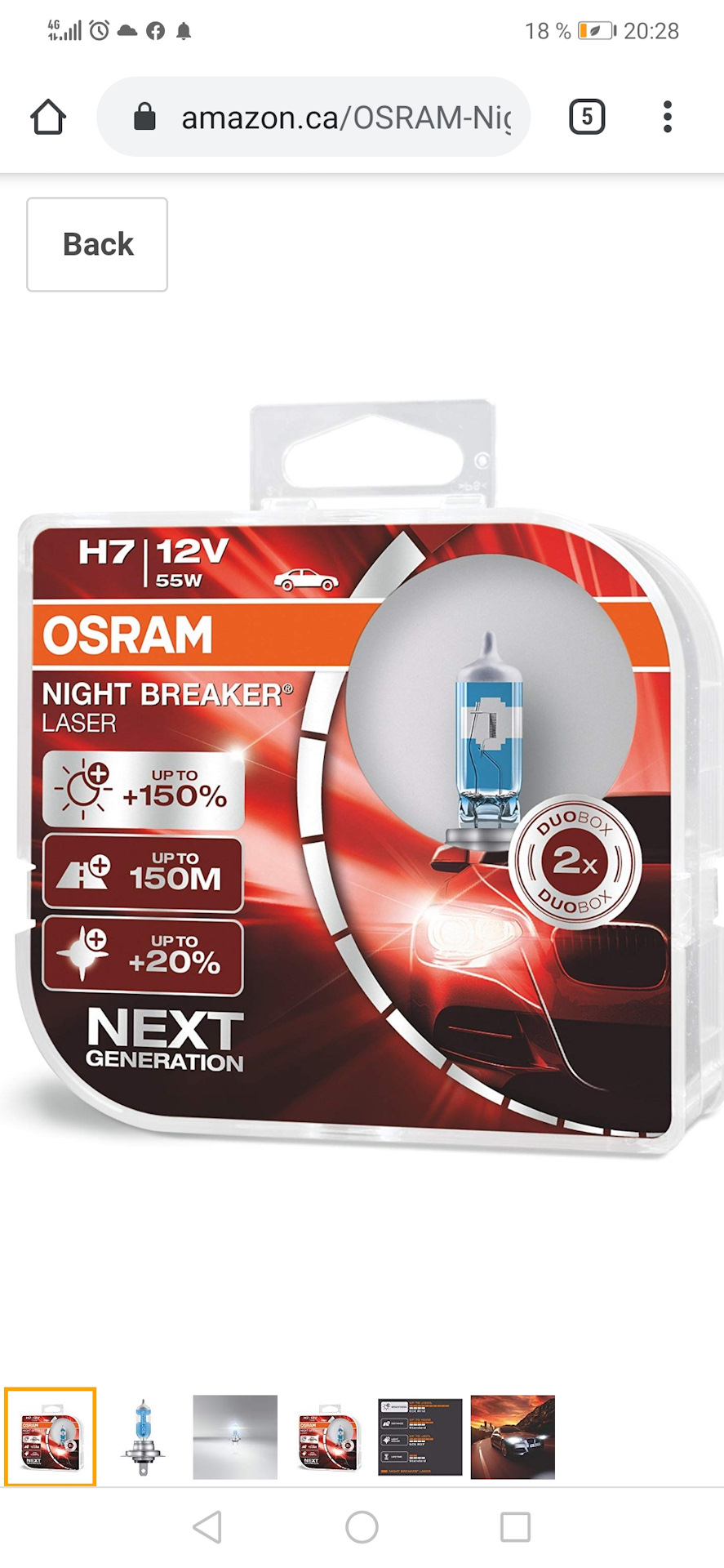 Заміна ближнього Osram Night Breaker Laser 1