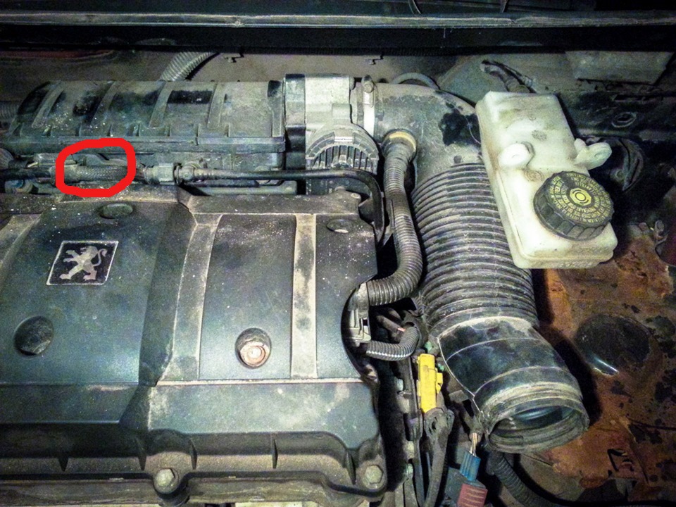 Чистка датчика ДАД (плавал холостой ход) Peugeot 307 1