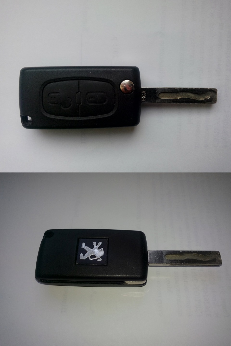 Заміна корпусу ключа Peugeot 307 3