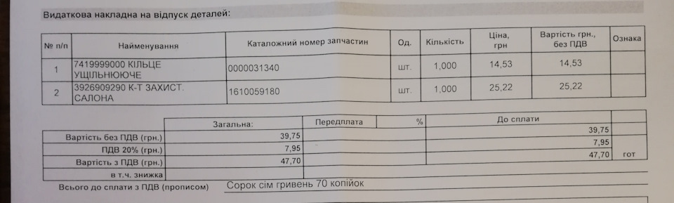 Заміна мастила. ТО 4