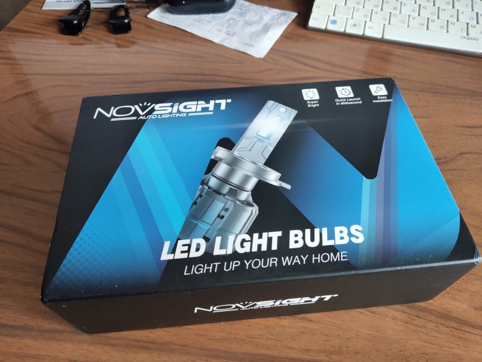 Заміна галогенних ламп на LED-лампі NOVSIGHT N60 200W 40000LM 1
