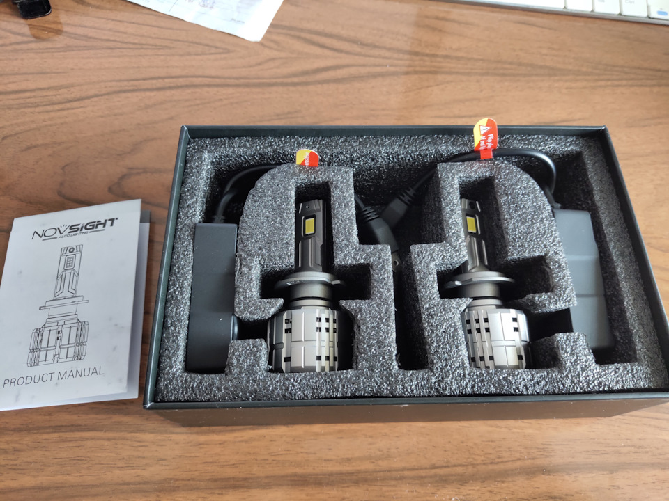Заміна галогенних ламп на LED-лампі NOVSIGHT N60 200W 40000LM 2