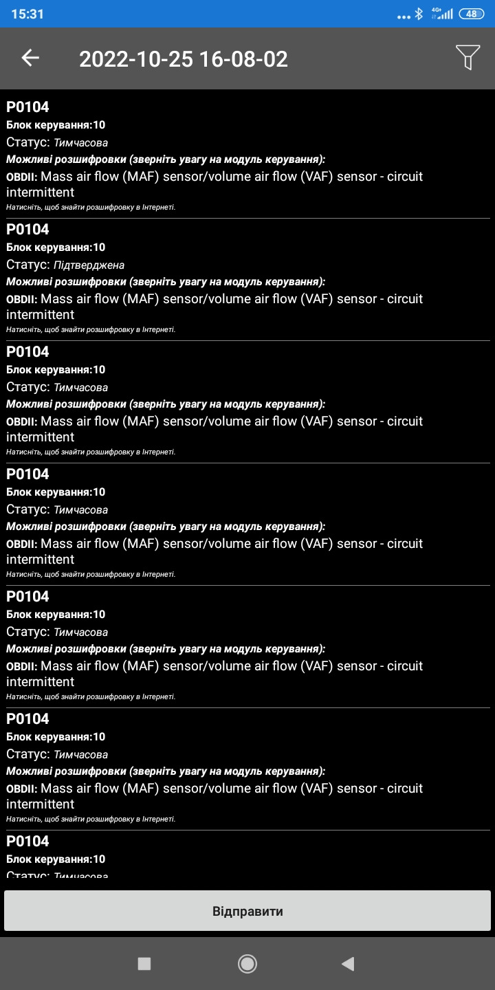 Помилка Р0104 4