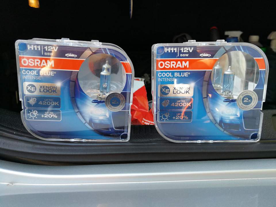 Лампочки в ПТФ Osram Cool Blue Intense H11 12V 55W 3