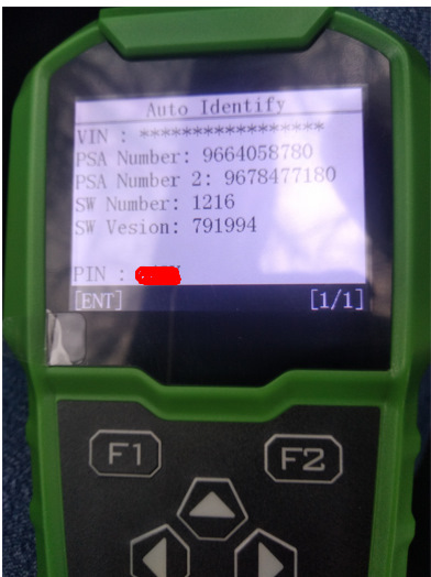 OBDSTAR H108 для читання пін-коду PSA через OBD роз'єм 4